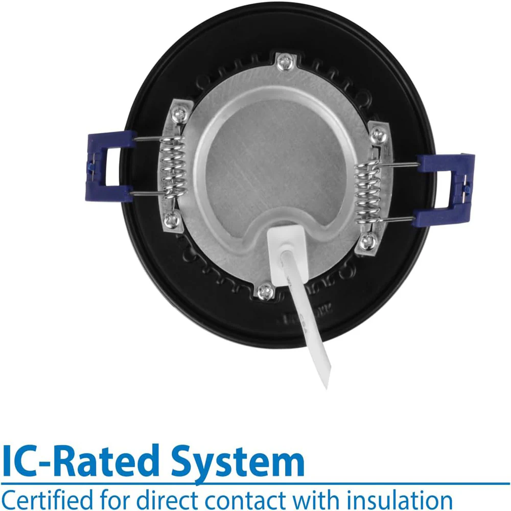 NICOR 3-in 8w Black LED Downlight Kit CCT Selectable - Image 5