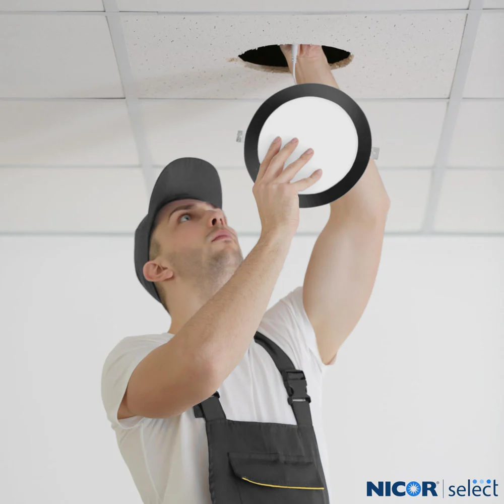 NICOR 3-in 8w Black LED Downlight Kit CCT Selectable - Image 8