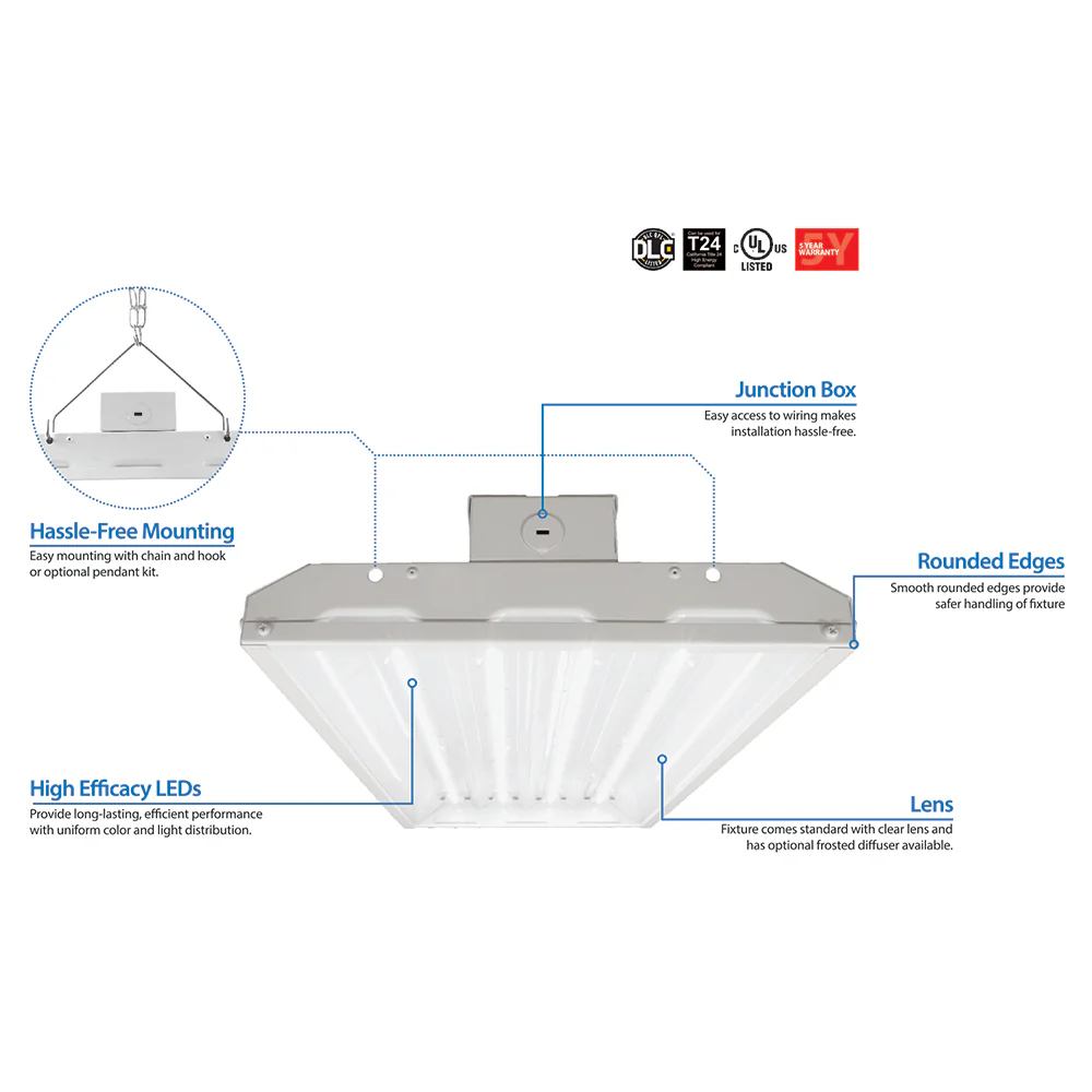 NICOR 320 Watt LED High Bay in 4000K - Image 3