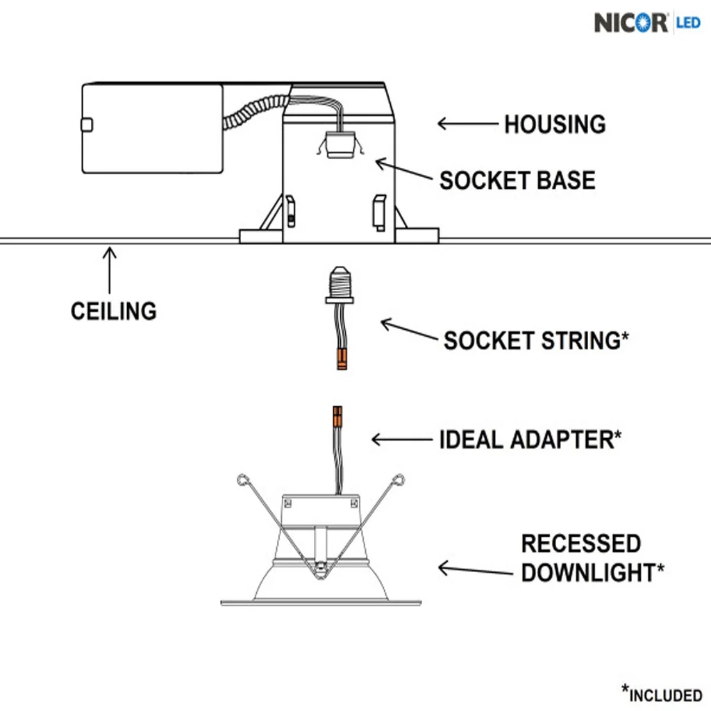 Nicor  5/6-in Black 3000K Recessed LED Downlight - Image 3