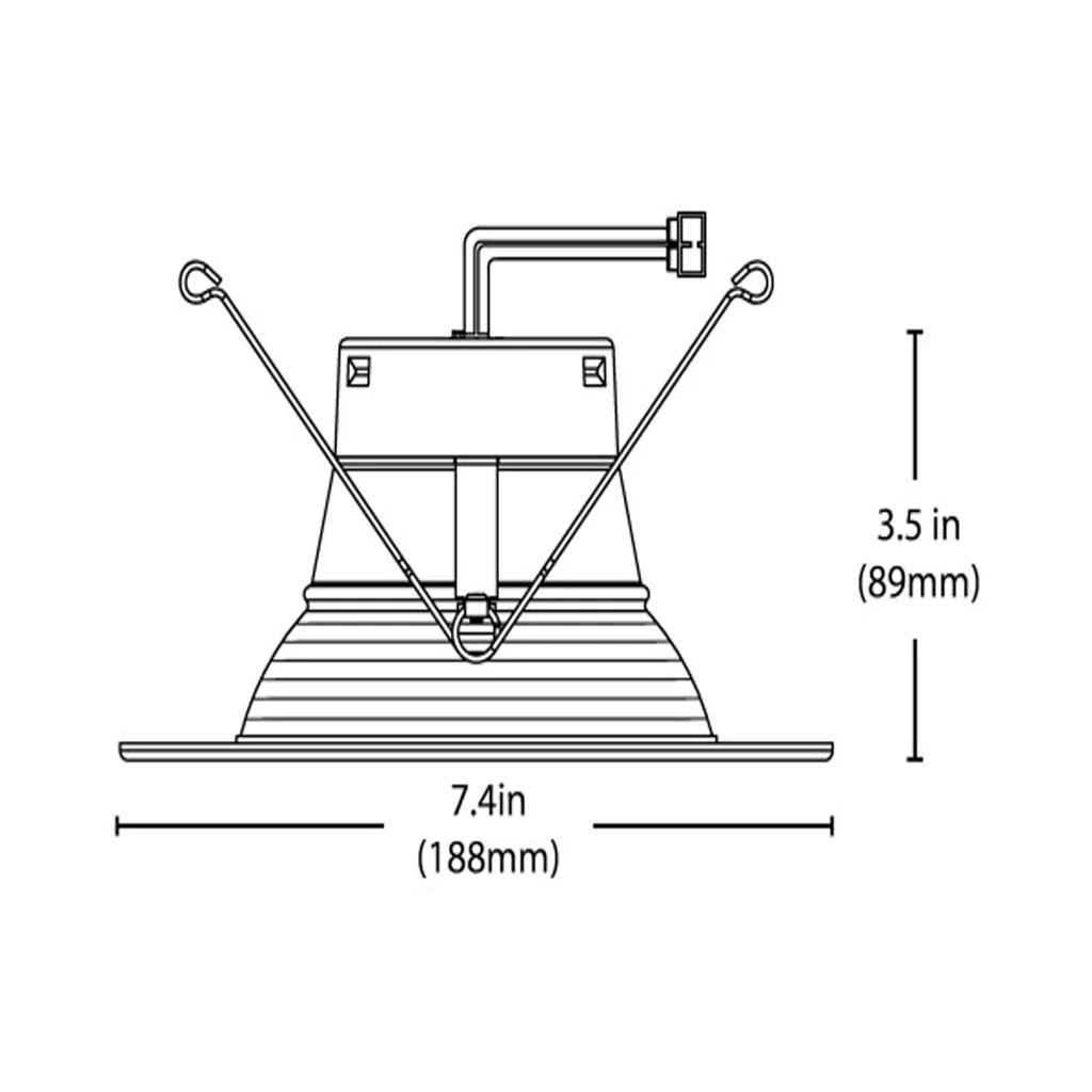 Nicor 5/6-in Black 3000K Recessed LED Downlight with Baffle - Image 2