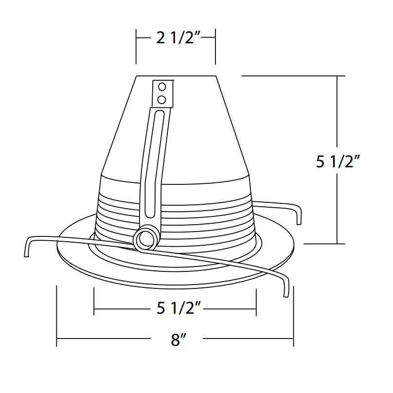 NICOR 6 in. White Cone Baffle Trim - Image 2