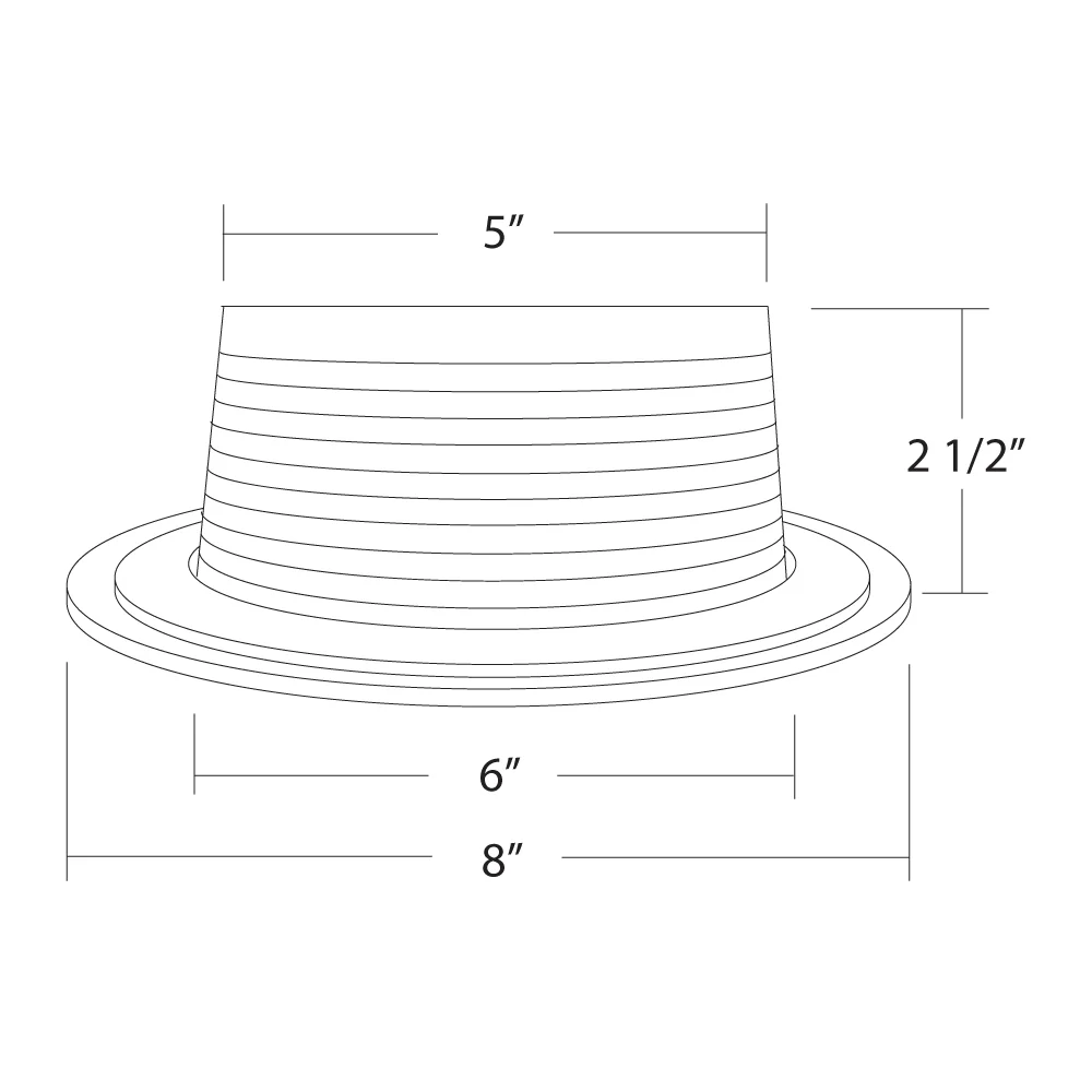 NICOR 6 in. White Recessed Baffle Trim with 1 in. Trim Ring - Image 2