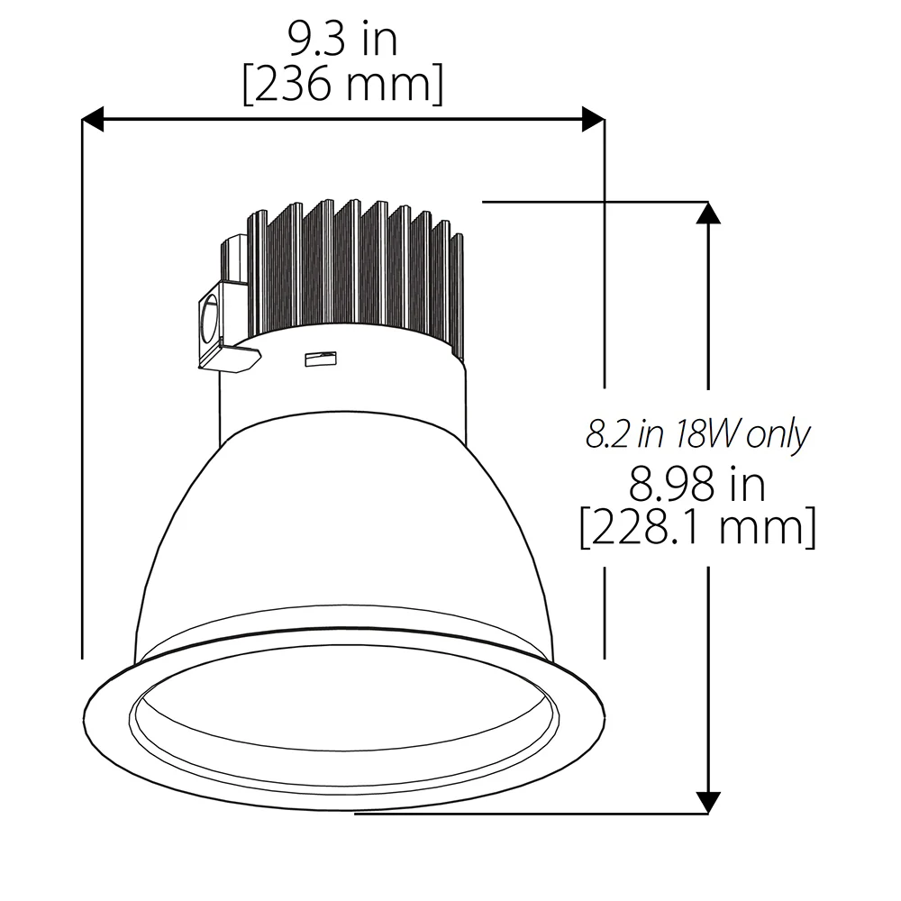 NICOR 8 in. LED Commercial Downlight Retrofit with High Performance Driver - Image 2