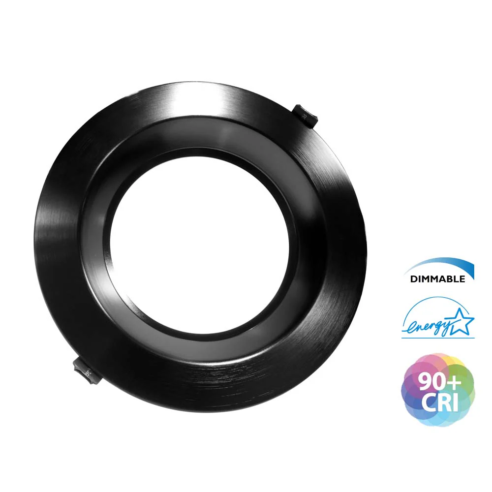 Nicor CLR-Select 8-inch Black H/O Commercial Canless LED Downlight Kit - Image 5