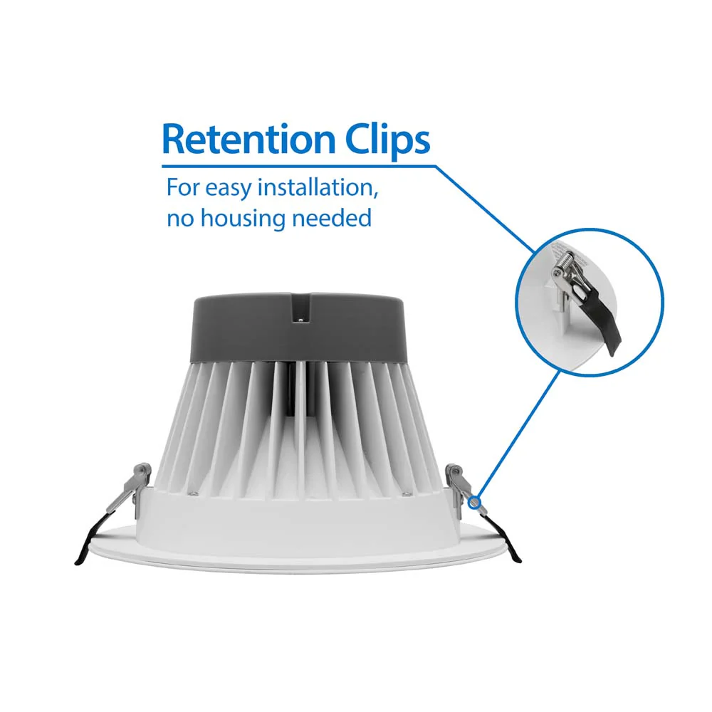 Nicor CLR-Select 8-inch Nickel H/O Commercial Canless LED Downlight Kit - Image 4