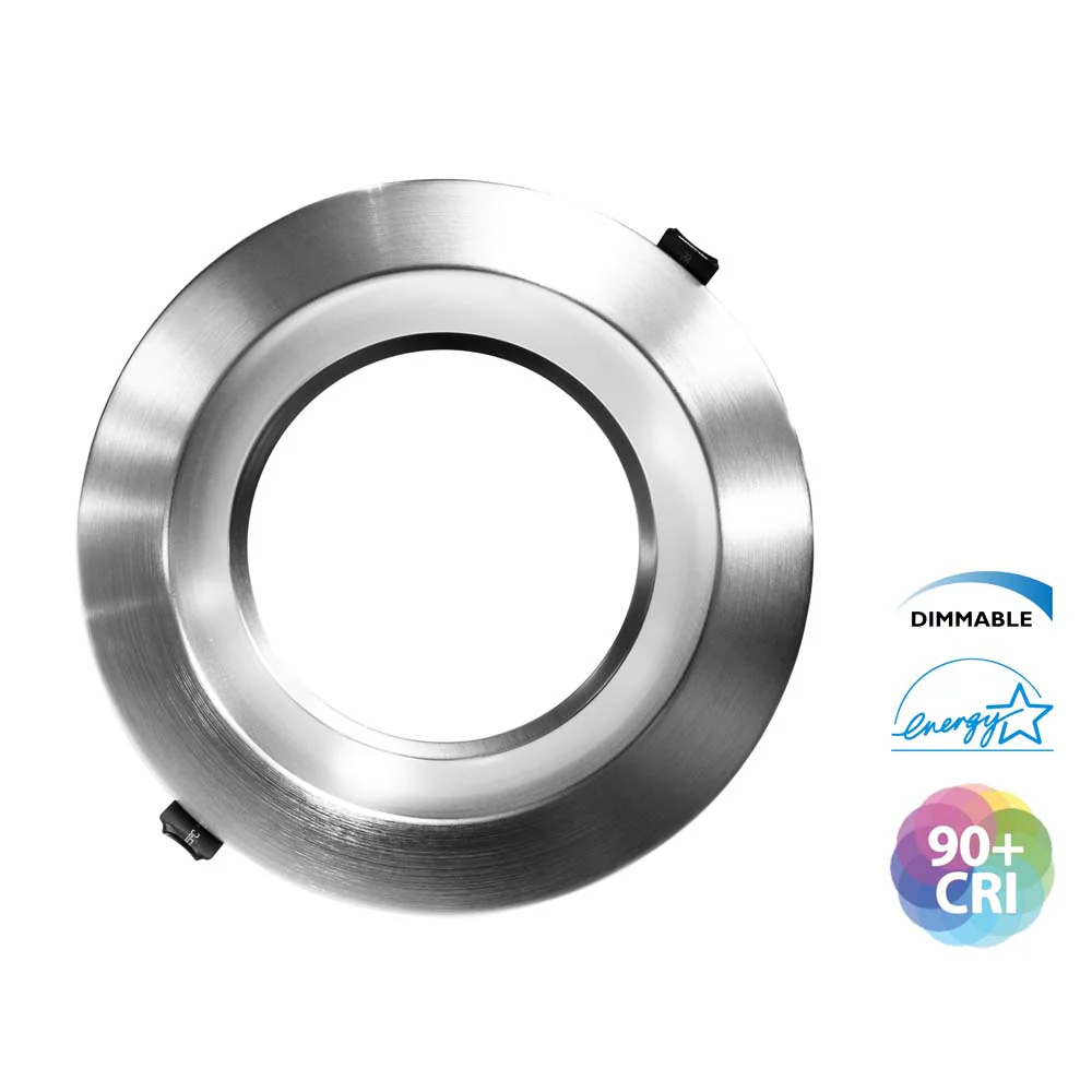 Nicor CLR-Select 8-inch Nickel H/O Commercial Canless LED Downlight Kit - Image 5