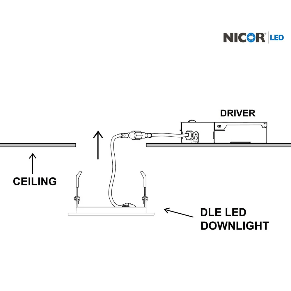 NICOR DLE8 Series 8 in. Round White Flat Panel LED Downlight in 3000K - Image 8