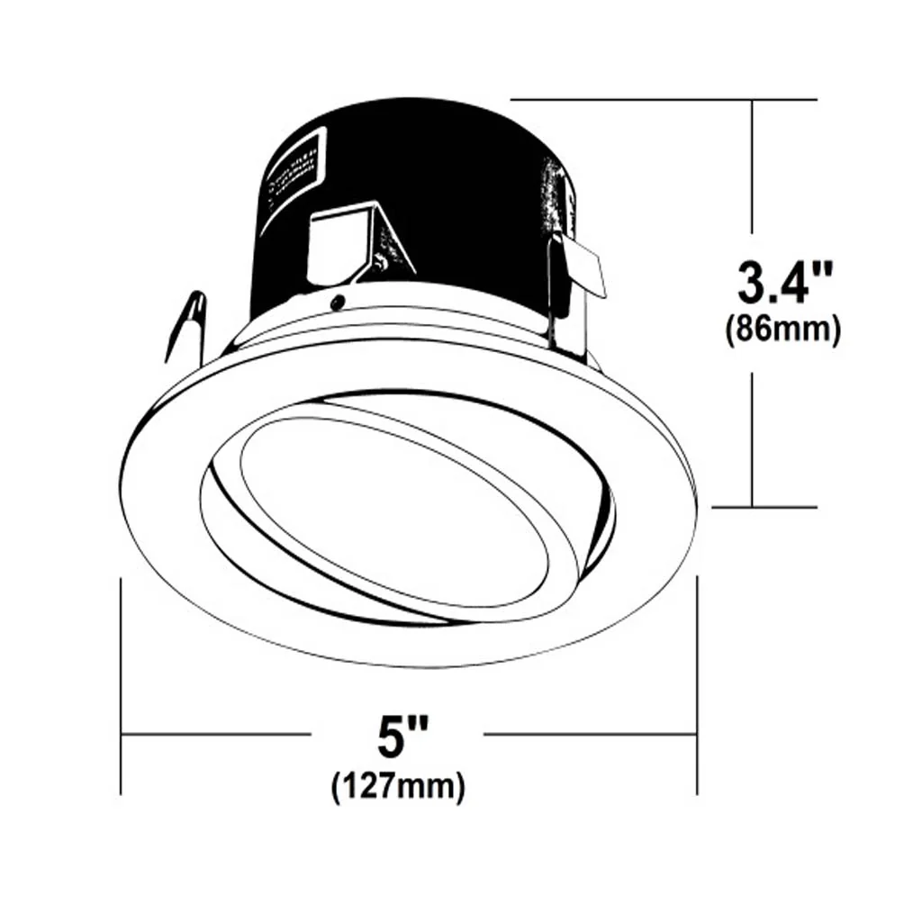 Nicor DLG4 Series 4-in Oil-Rubbed Bronze LED 4000K Gimbal Downlight - Image 2