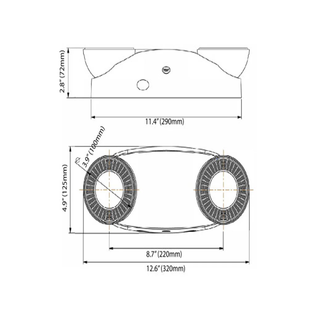 Nicor EML Series High-Output Emergency LED Light Fixture with Battery Backup - Image 2