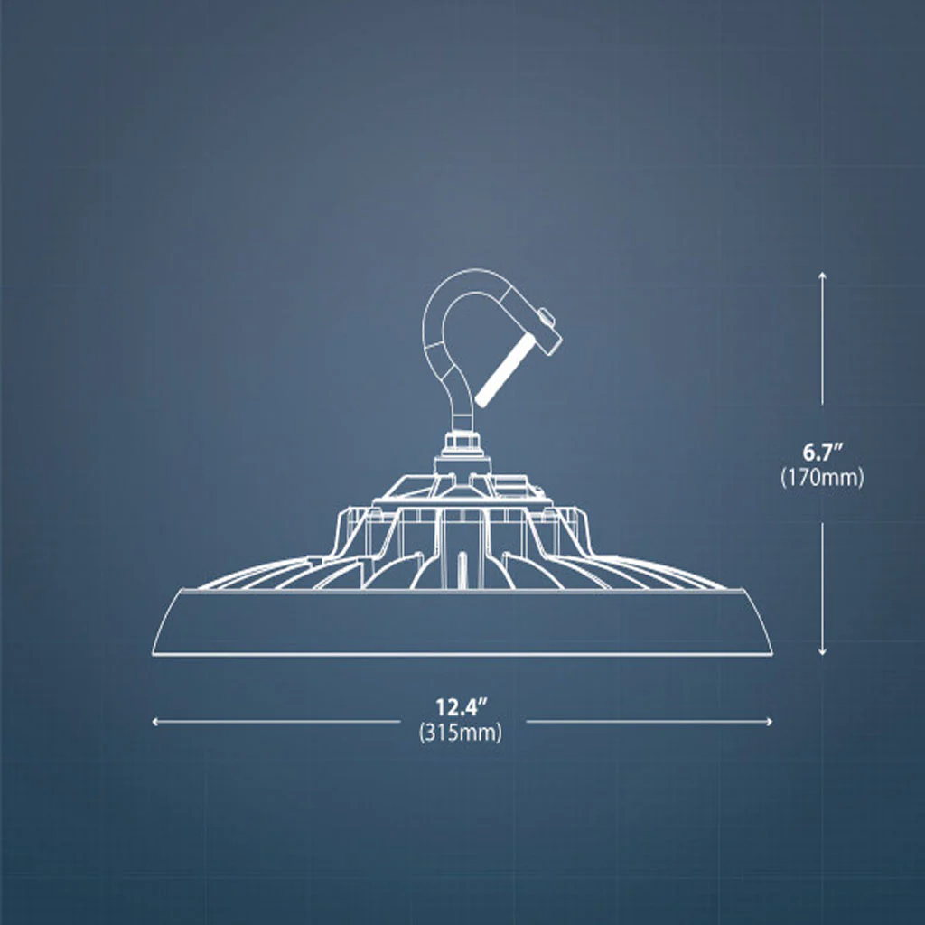 Nicor HBC4 100W Black LED UFO 4000K High Bay-in - Image 2