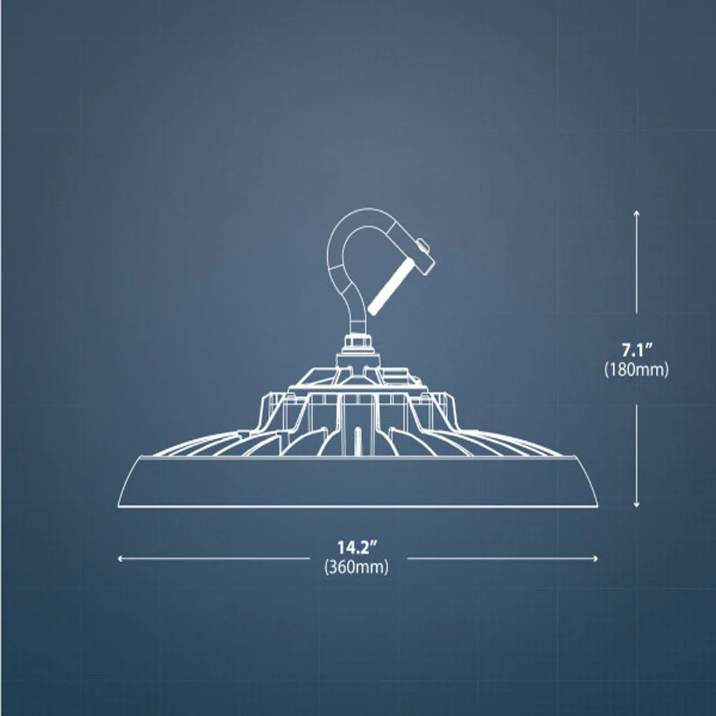 Nicor HBC4 200W White LED UFO 5000K High Bay - Image 2
