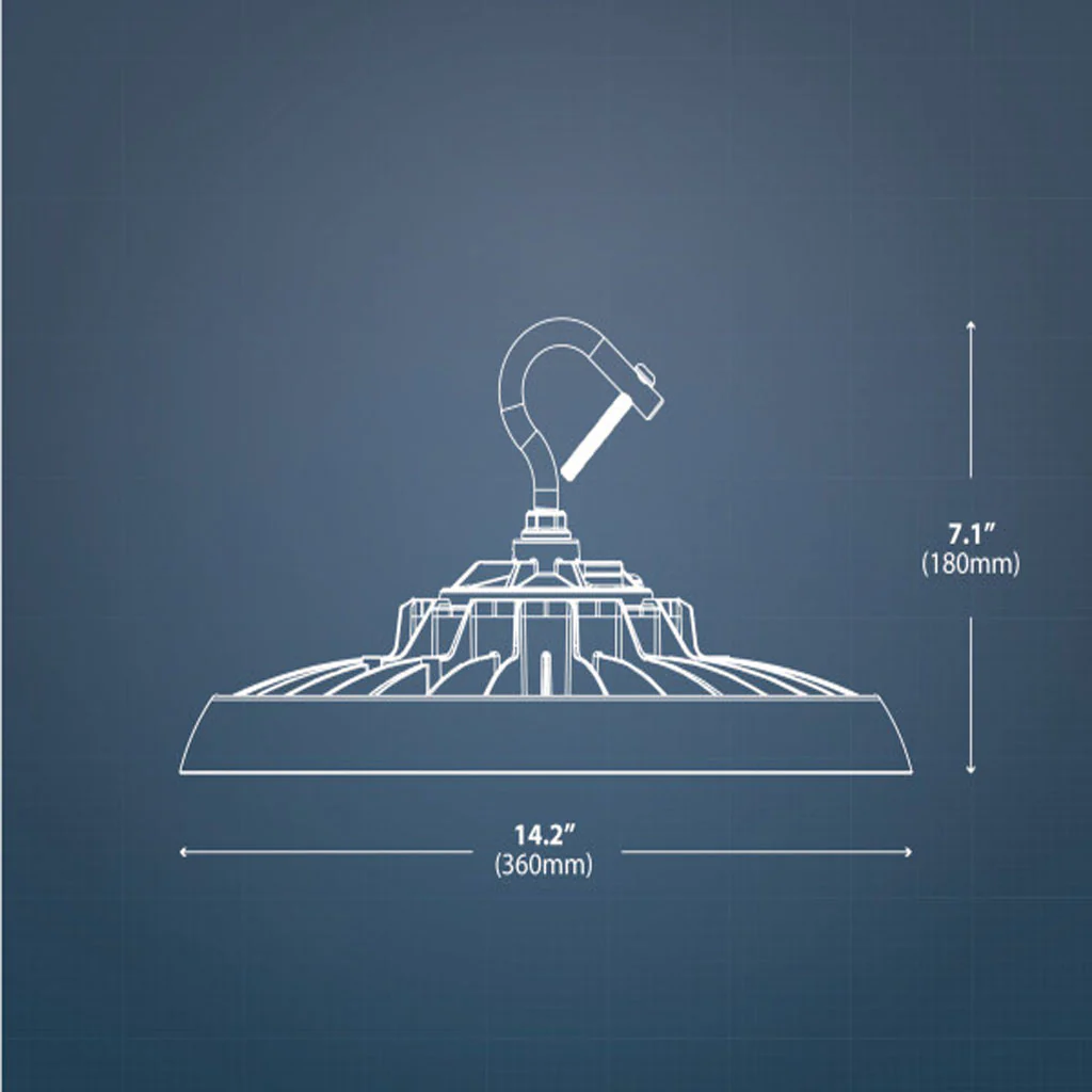 Nicor HBC4 240W Black LED UFO 5000K High Bay - Image 2