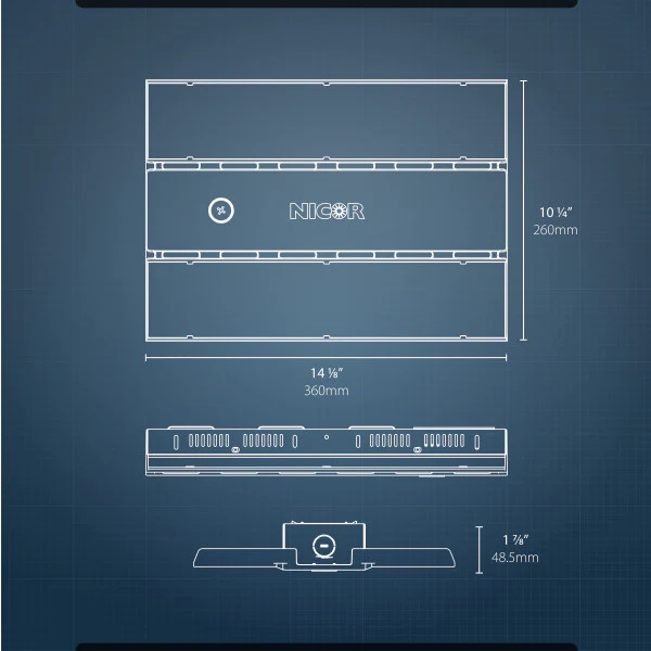 Nicor HML1 110w Linear LED 5000K High Bay with Sensor Socket - Image 2