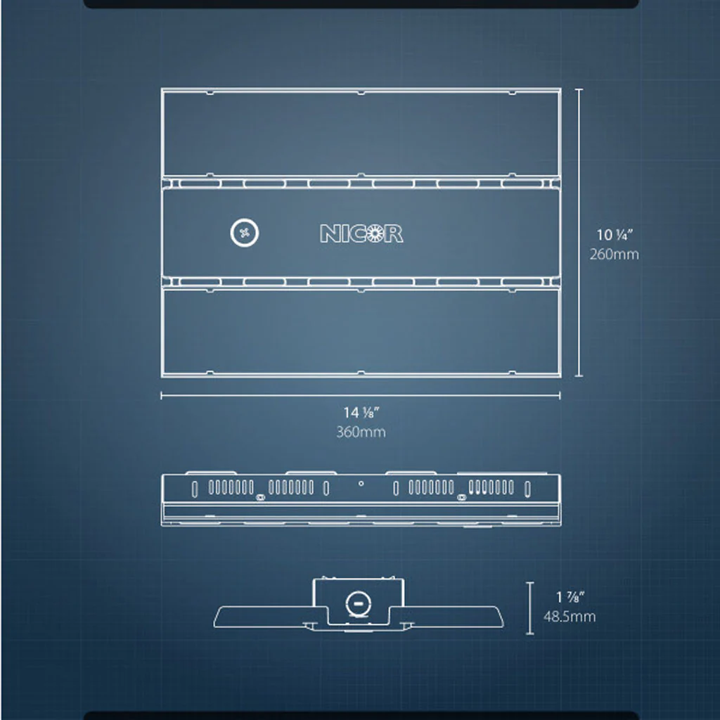 Nicor HML1 150w Linear LED 5000K High Bay with Sensor Socket - Image 2