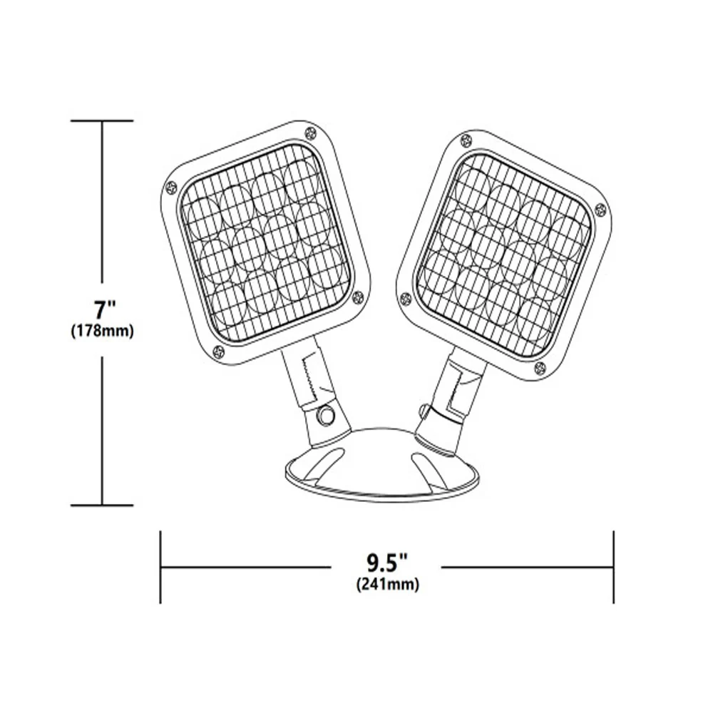NICOR LED Emergency Exit Sign Combo Waterproof Double Remote Head - Image 2