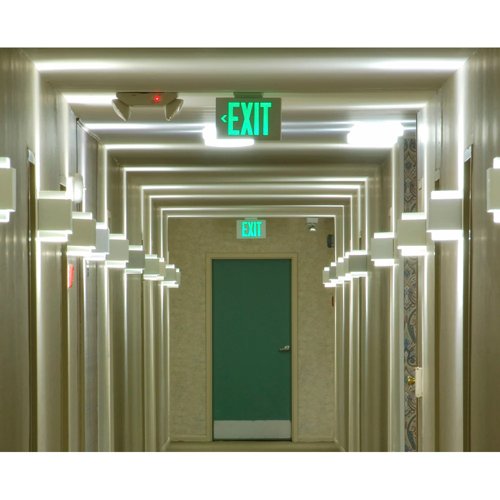 NICOR LED Emergency Exit Sign with Green Lettering - Image 3