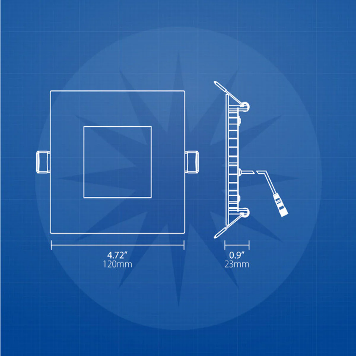 Nicor REL Selectable 4-in Square Remodel LED Downlight Kit - Image 2