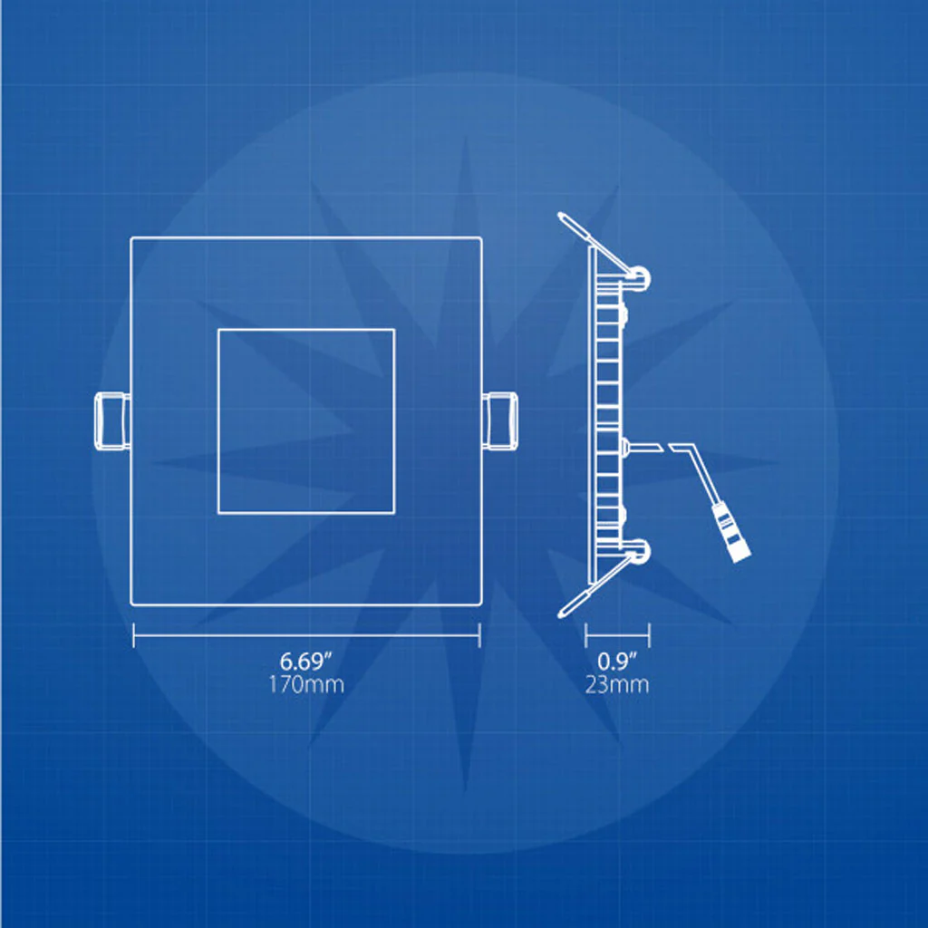 Nicor REL Selectable 6-in Square Remodel LED Downlight Kit - Image 2
