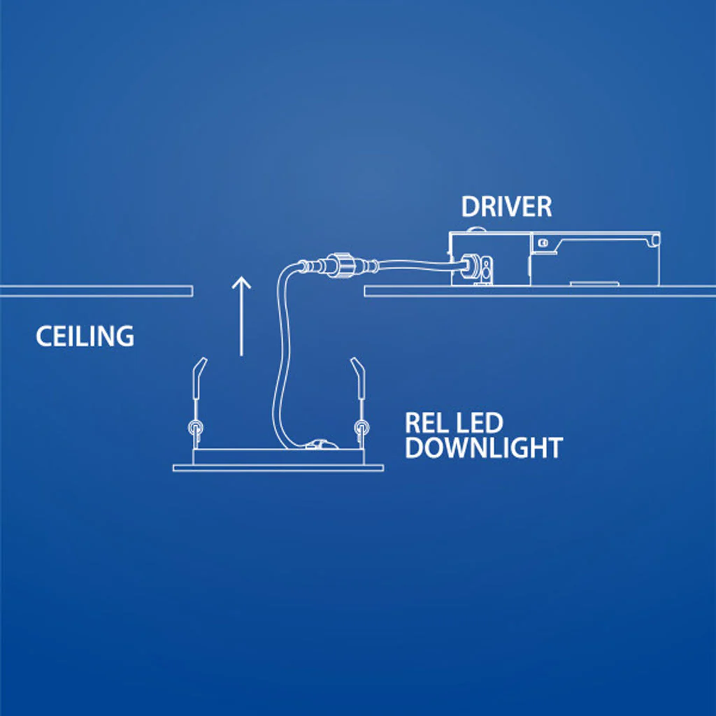 Nicor REL Selectable 8-in Black Remodel LED Downlight Kit - Image 4