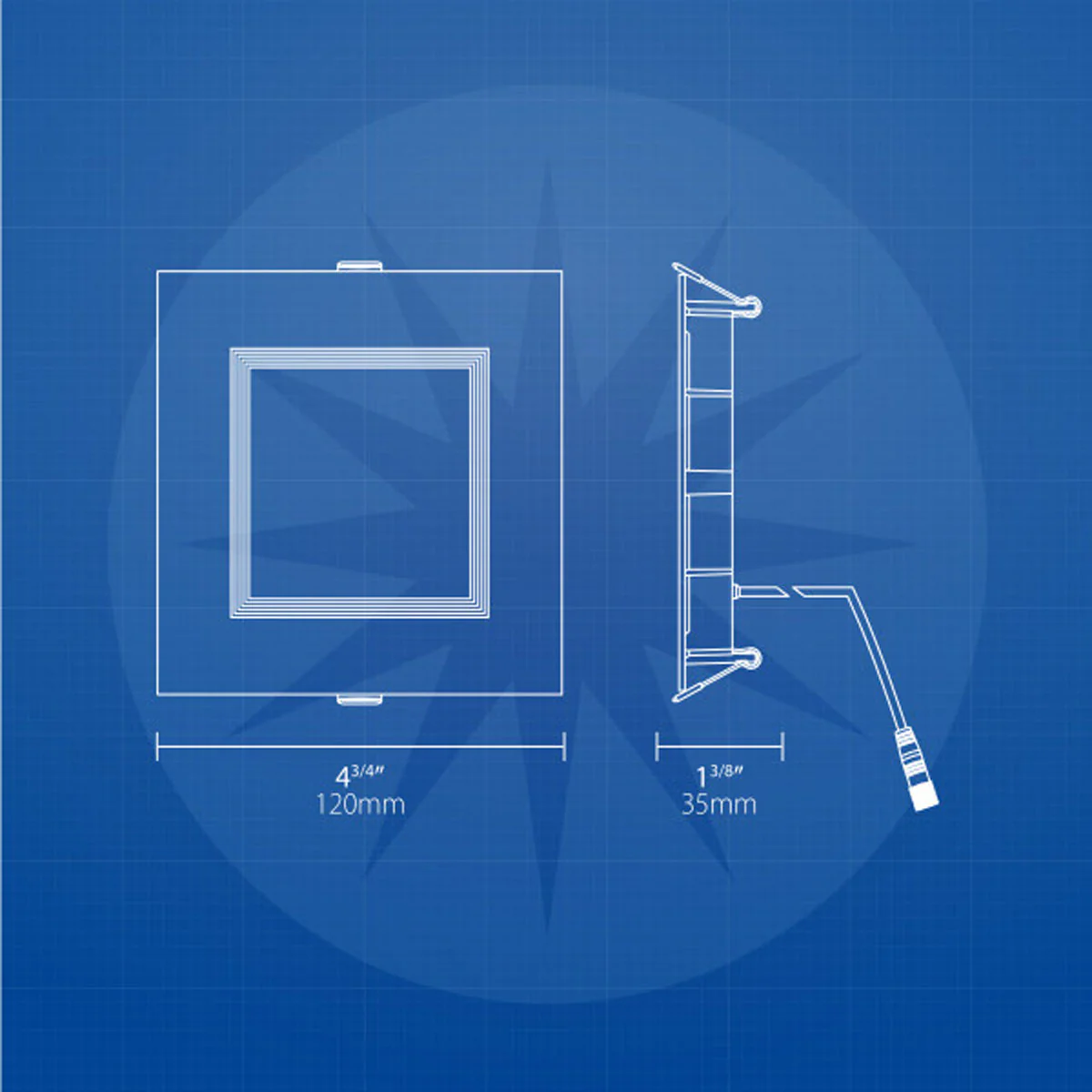 Nicor RELSR 4-in Square Selectable Regressed LED Remodel Downlight - Image 2