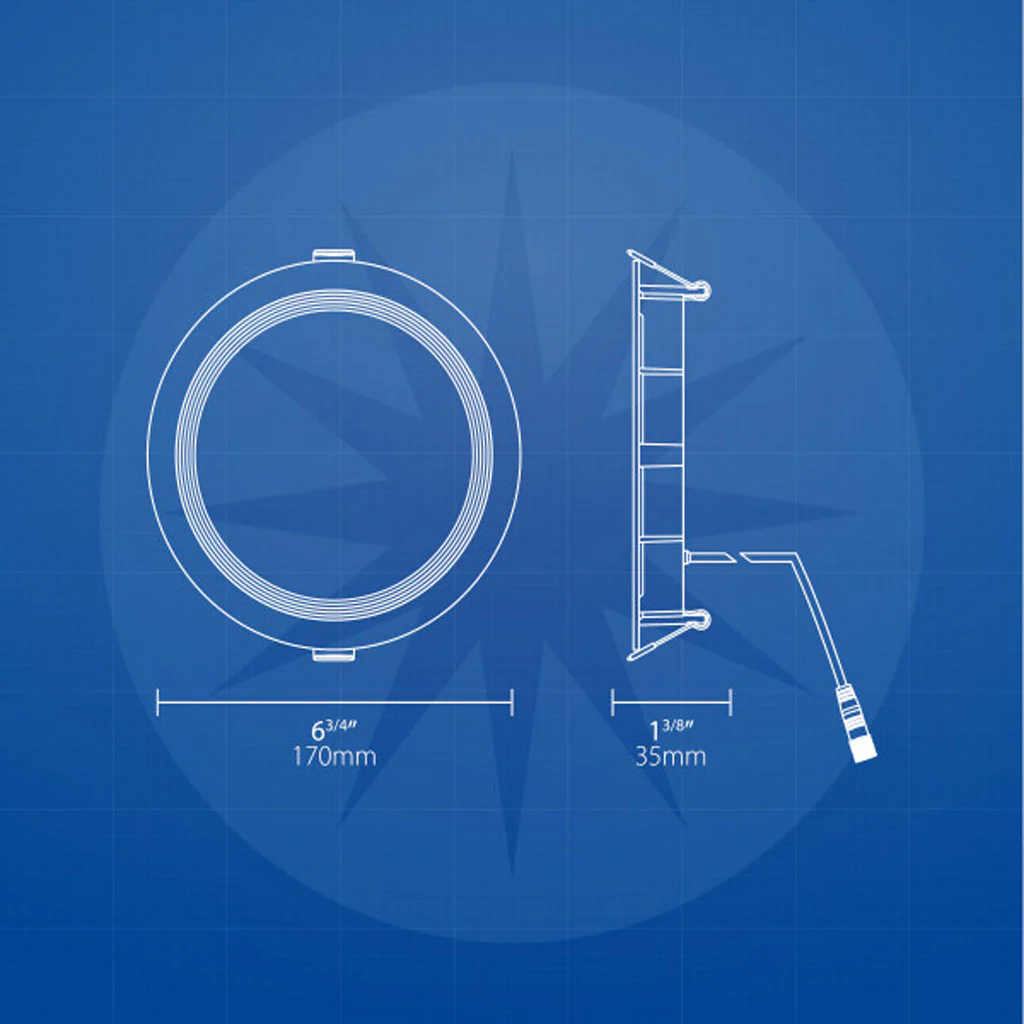 Nicor RELSR 6-in Round Selectable Regressed LED Remodel Downlight - Image 2