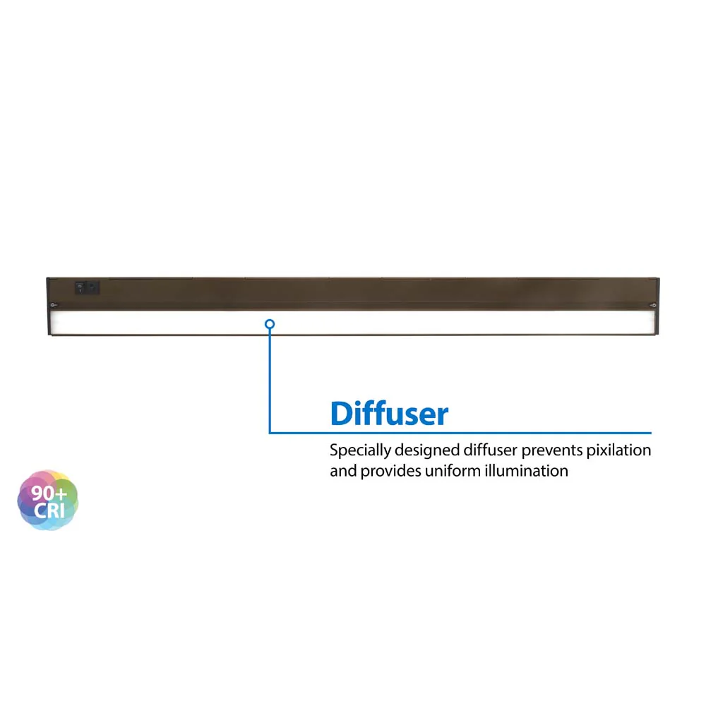 NUC-5 Series 40-inch Oil Rubbed Bronze Selectable LED Under Cabinet Light - Image 3