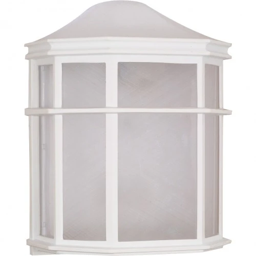 Nuvo 1 Light 10 in - Cage Lantern Wall Fixture - Die Cast Linen Acrylic Lens