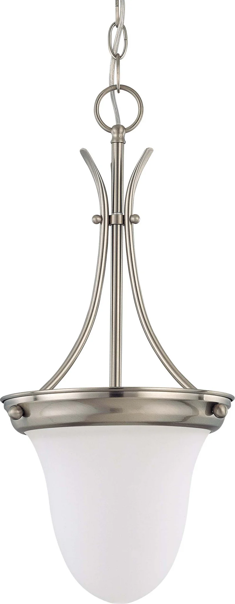 Nuvo 1 Light 10 inch Pendant w/ Frosted White Glass