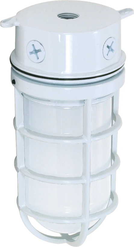Nuvo 1-Light 100w 10" Industrial Surface Mount w/ Frosted Glass in White Finish