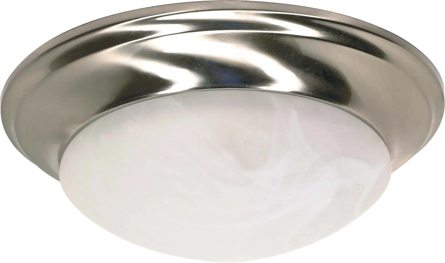 Nuvo 1 Light - 12 inch - Flush Mount - Twist & Lock w/ Alabaster Glass