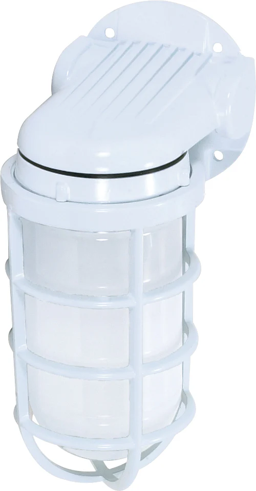 Nuvo 1-Light 150w 10" Industrial Wall Mount w/ Frosted Glass in White Finish