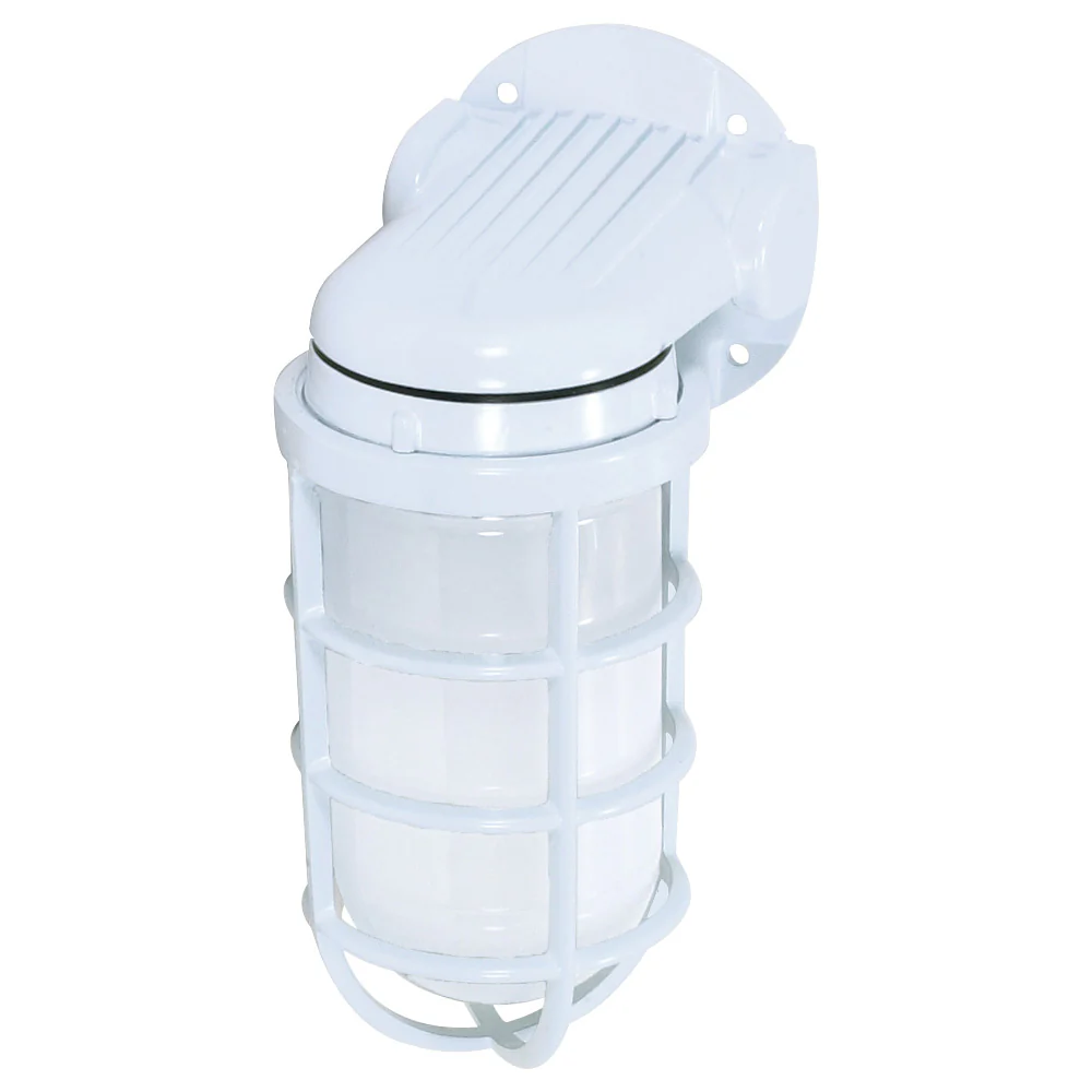 Nuvo 1-Light 150w 10" Industrial Wall Mount w/ Frosted Glass in White Finish
