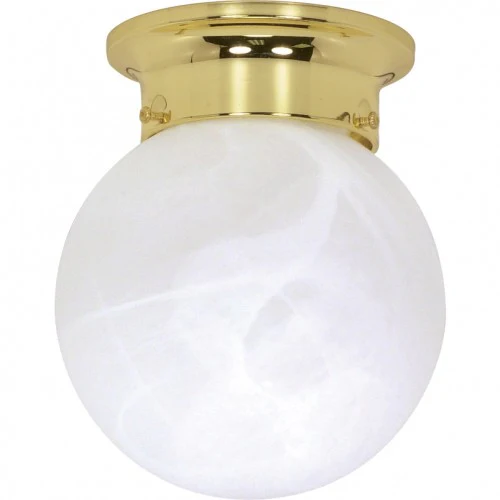 Nuvo 1 Light - 6 inch - Ceiling Mount - Alabaster Ball
