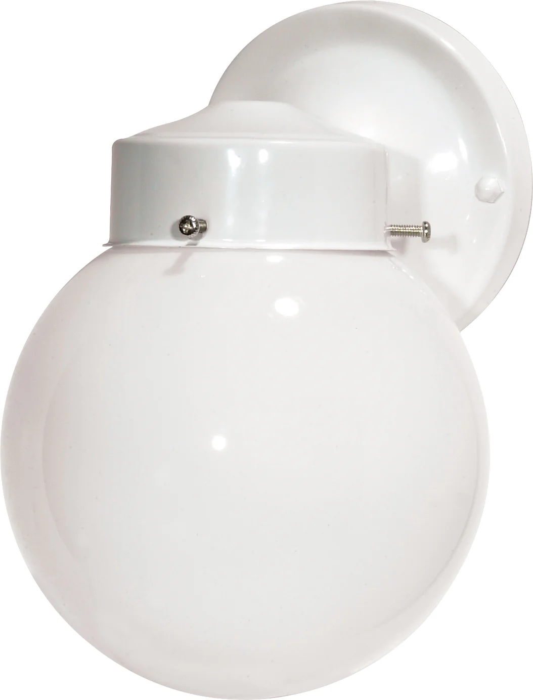 Nuvo 1-Light 6" Porch Wall w/ White Globe in Gloss White Finish