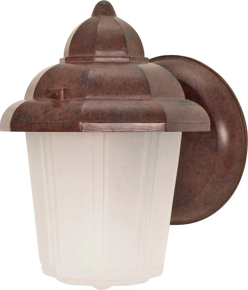 Nuvo 1 Light - 9 inch - Wall Lantern - Hood Lantern w/ Satin Frosted Glass