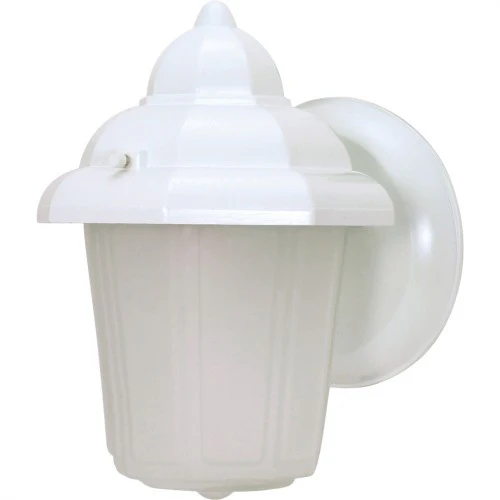 Nuvo 1 Light - 9 inch - Wall Lantern - Hood Lantern w/ Satin Frosted Glass