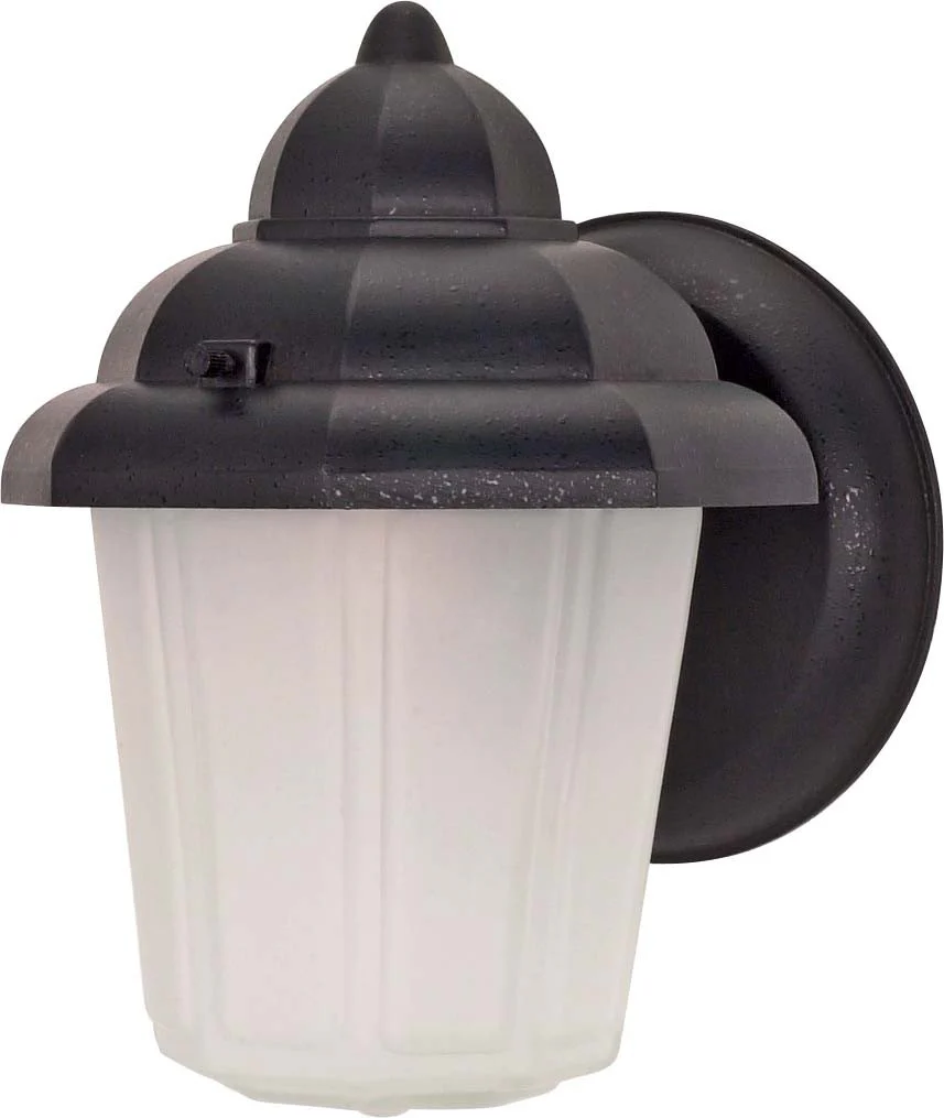 Nuvo 1 Light - 9 inch - Wall Lantern - Hood Lantern w/ Satin Frosted Glass