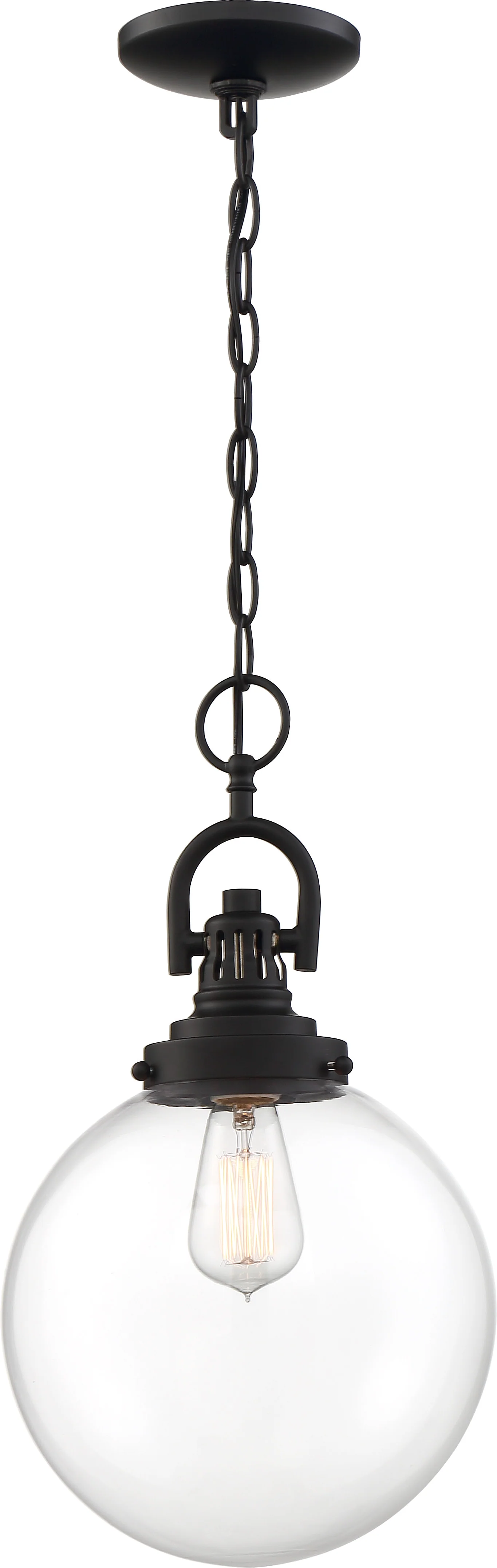 Nuvo 100W A19 Skyloft Pendants 1-Light 120v Aged Bronze & Clear Shade