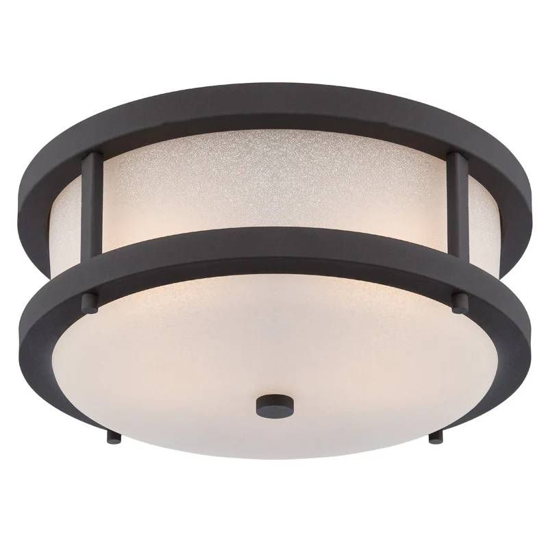Nuvo 13.75 inch Willis LED Outdoor Black Light Antique White Glass