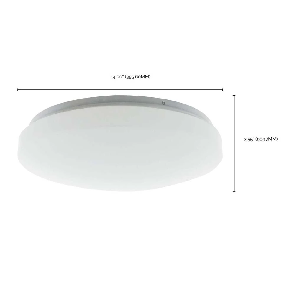 Nuvo 14 inch LED Fixture Acrylic Flush Mounted CCT Selectable White Finish 120V - Image 6
