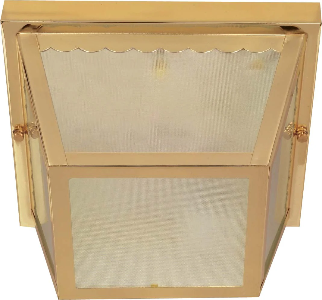 Nuvo 2 Light - 10 inch - Carport Flush Mount - With Textured Frosted Glass