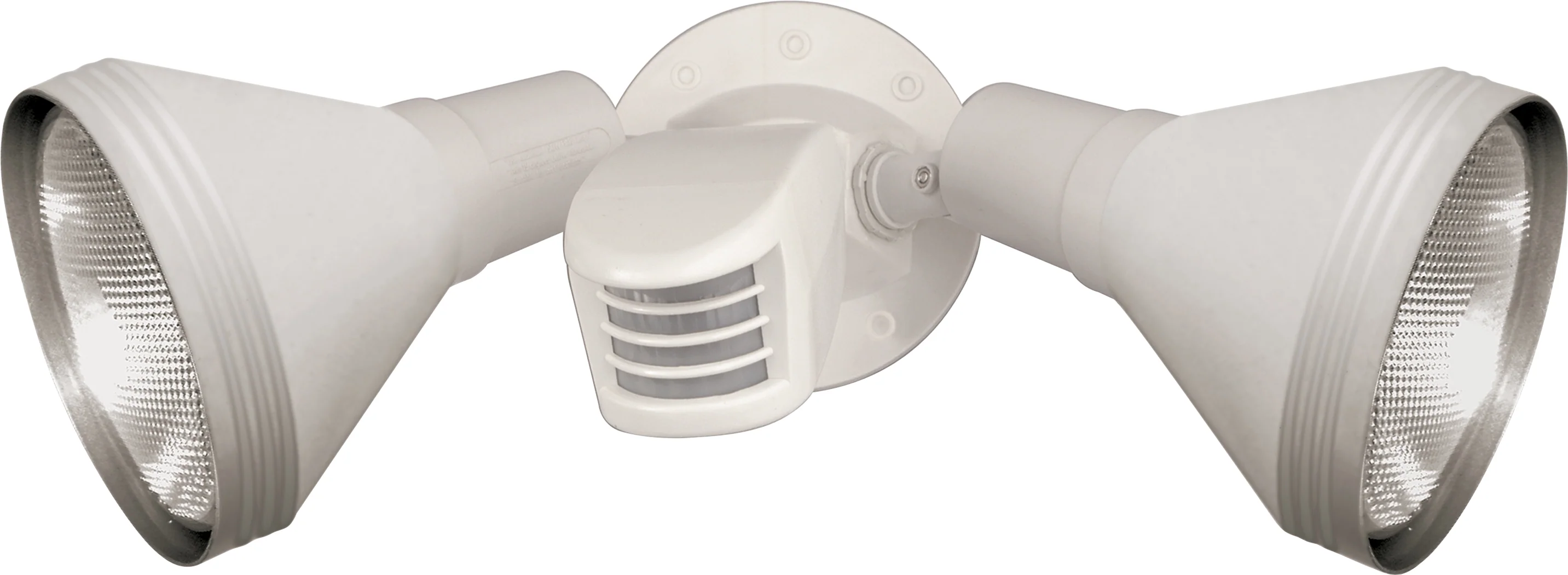 Nuvo 2-Light 14" Flood Light Exterior w/ Swivel & Motion Sensor in White Finish