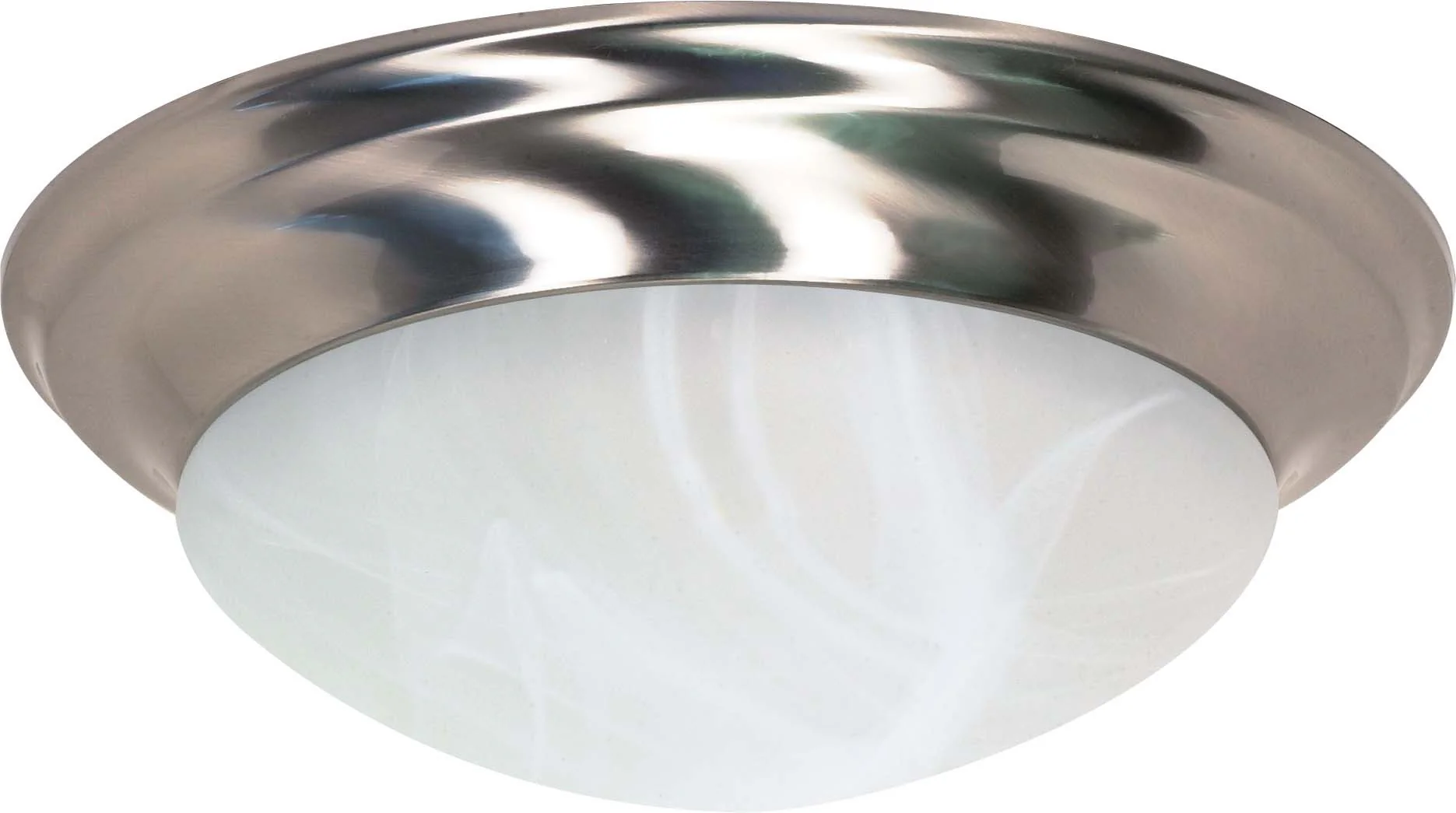 Nuvo 3 Light - 17 inch - Flush Mount - Twist & Lock w/ Alabaster Glass