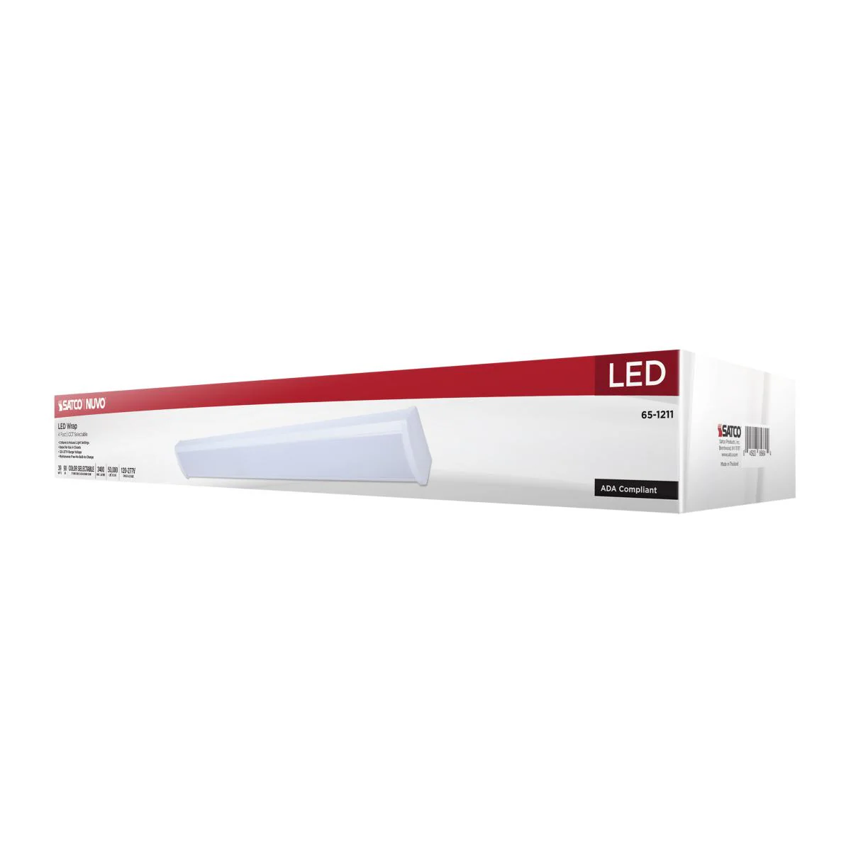 Nuvo 39w LED 4FT Wrap CCT Selectable White Finish - Image 5