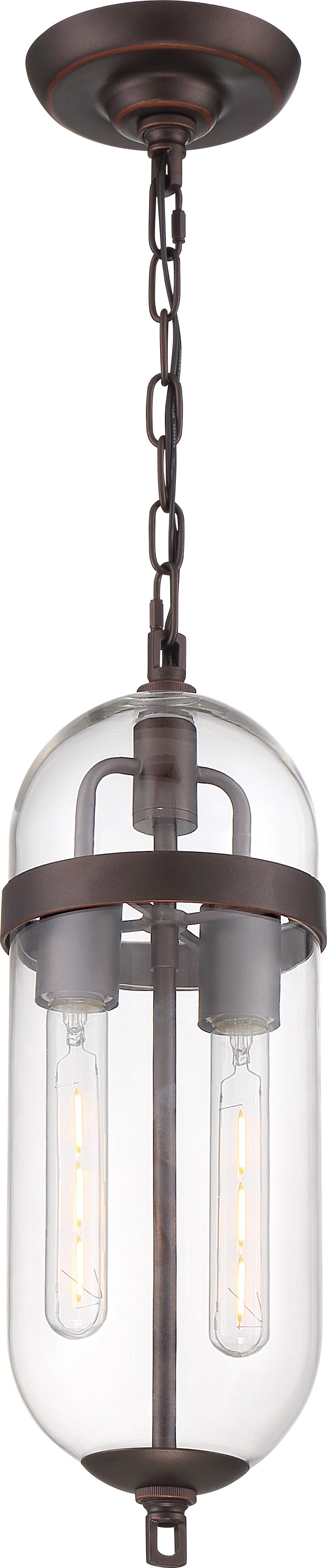 Nuvo 60w T9 Fathom Pendants 2-Light 120v Mahogany Bronze finish
