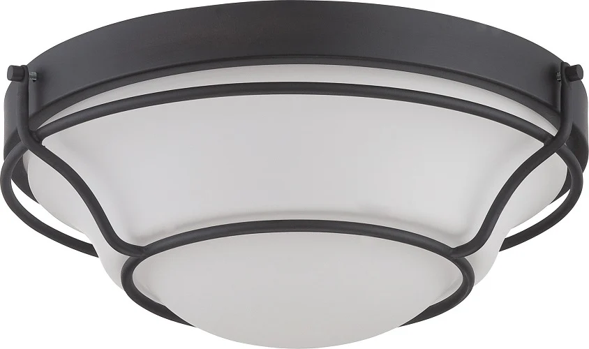 Nuvo Lighting Baker 16W LED 13 inch Ceiling Flush Satin White Glass Mount Fixture