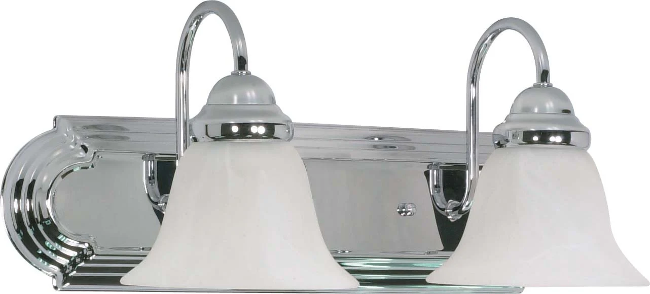 Nuvo Ballerina - 2 Light - 18 inch - Vanity - w/ Alabaster Glass Bell Shades
