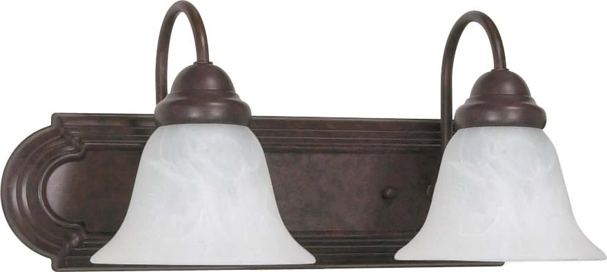 Nuvo Ballerina - 2 Light - 18 inch - Vanity - w/ Alabaster Glass Bell Shades