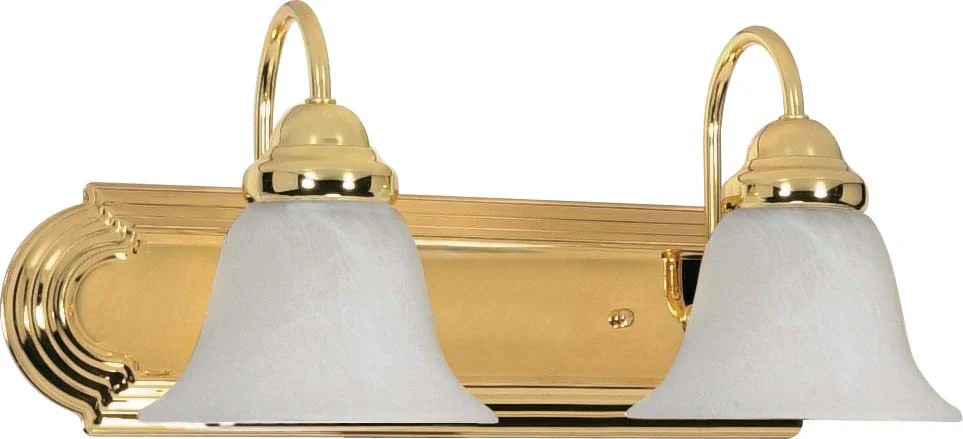 Nuvo Ballerina - 2 Light - 18 inch - Vanity - w/ Alabaster Glass Bell Shades